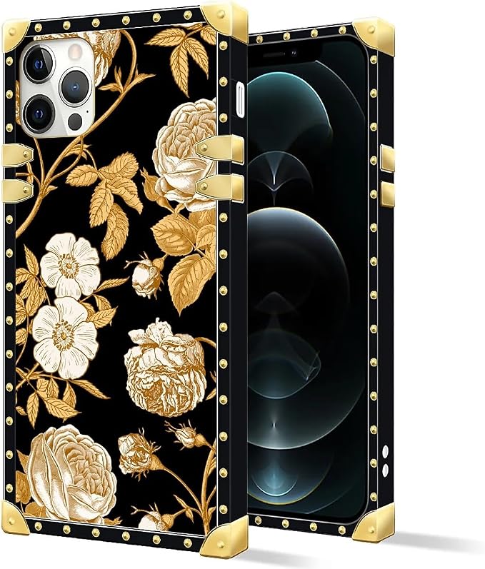 Compatible with iPhone 11 Pro Max Case, Blooming Rose Golden Flower Luxury - Image 2