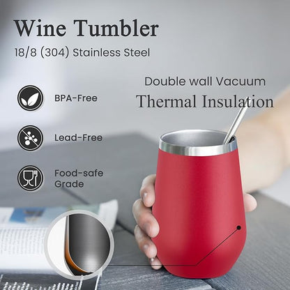 MEWAY 12oz Stainless Steel Wine Tumbler - Image 2