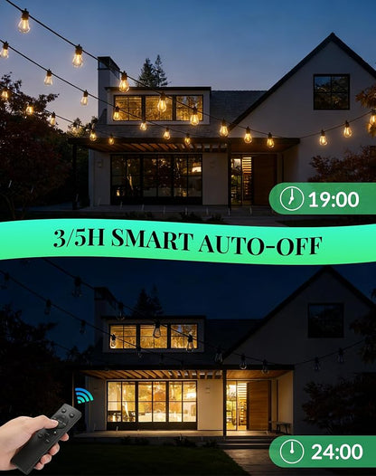 Outdoor String Lights LED Patio-Light - 65Ft Outside Waterproof Dimmable Porch - Image 4