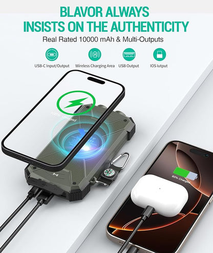 BLAVOR Solar Power Bank 10, Portable Wireless Charger, 20W Fast Charging - Image 5