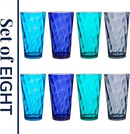 US Acrylic Optix Plastic Reusable Drinking Glasses 20oz Water Cups in Coastal - Image 8
