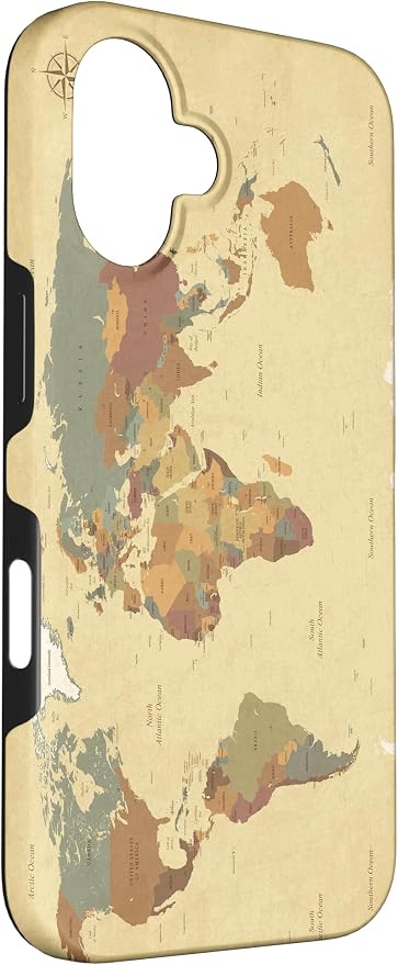 Globe Map Smartphone Cell Cover Gift World Map Pattern Phone Case - Image 3