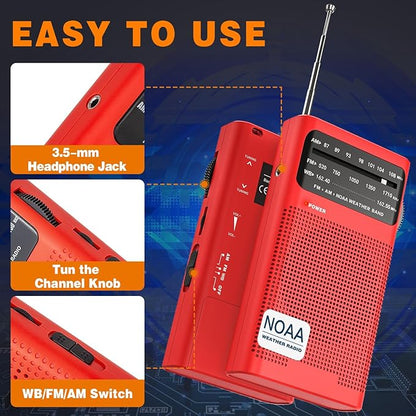 Goodes NOAA Weather Radio, AM FM NOAA Emergency Radio Portable - Image 5