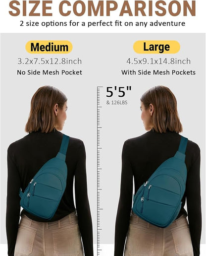 Tuwubi Crossbody Bags for Women, Sling Bag for Men, Small Hiking Backpack Anti - Image 5
