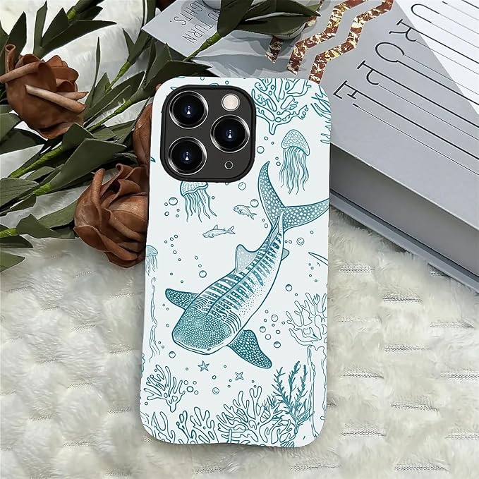 for iPhone 11 Pro Max Case, HH2 Ocean Whale Shark Hybrid 2 Layer Hard Shell - Image 4