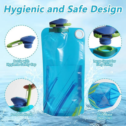 4 Pack Collapsible Water Bottle - Image 3
