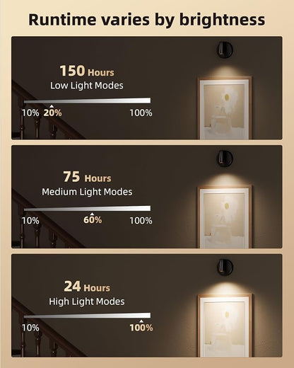 EZVALO Spotlights Indoor with Remote, 5500mAh Rechargeable Picture Lights - Image 9