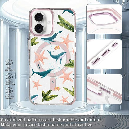 Case for iPhone 16 Plus, Sealife Whale Ocean Wildlife Clear Phone Case - Image 2