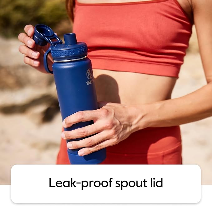 Takeya Actives Stainless Steel Water Bottle, Insulated Spout Lid, Keeps Drinks - Image 3