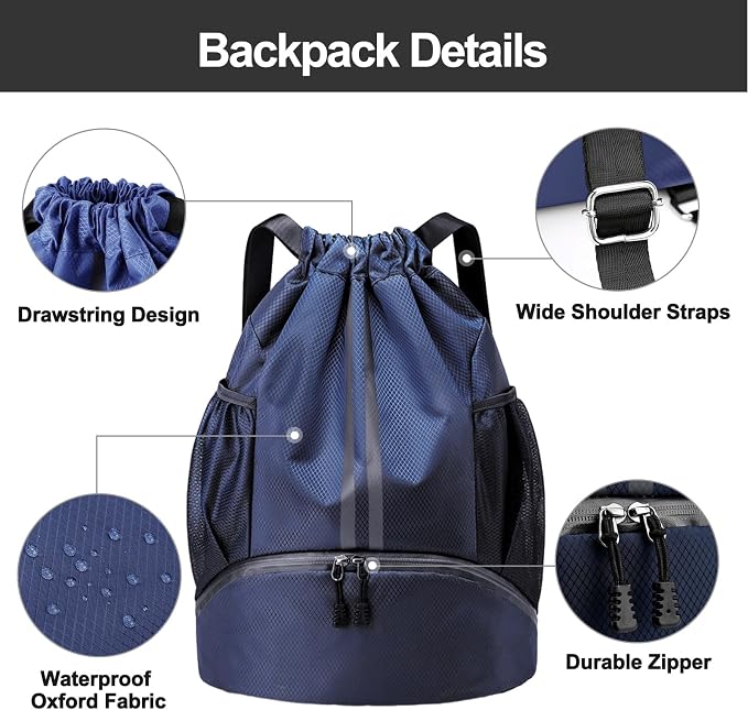 Hoedia Sports Drawstring Backpack - Image 5