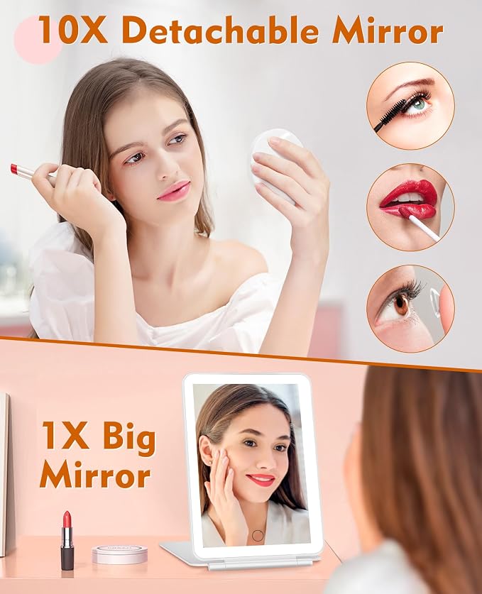 FUNTOUCH Rechargeable Travel Makeup Mirror - Image 2