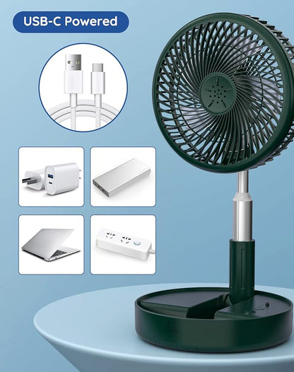 Primevolve Battery Operated Fan, Portable Rechargeable USB Floor Table Desk Fan - Image 6