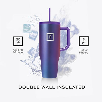 IRON °FLASK Co-Pilot Insulated Mug w/Straw & Flip Cap Lids - Image 4