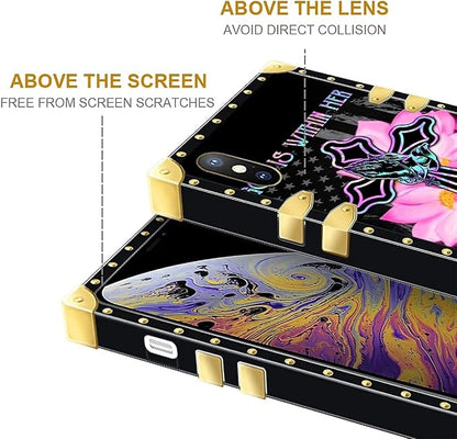 Compatible with iPhone Xs Max Case, Praying Cross Hands Luxury Golden Decoration - Image 7