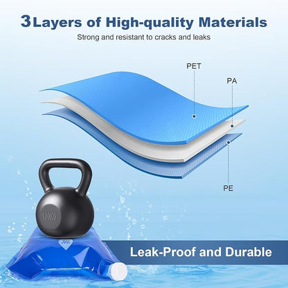 SOCATER Water Container Bags, 4 Packs BPA Free No-Leak Foldable Plastic 1.3 - Image 5