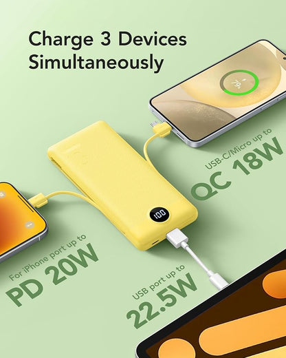 VRURC Portable Charger Power Bank - 10000mAh Fast Charging 22.5W PD 20W Slim - Image 6