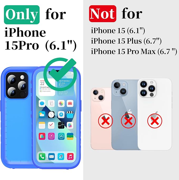 Cozycase for iPhone 15 Pro Waterproof Shockproof Dustproof Case - Image 2