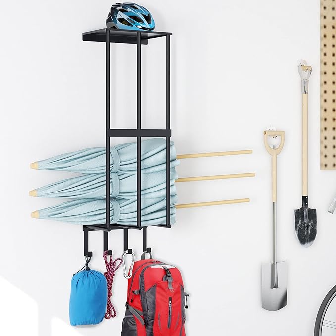 Camping Chair Wall Storage for Garage, Metal Camping Chair Storage Rack Wall - Image 4