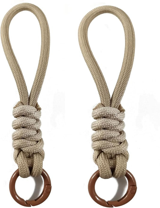 Colorful Braided Paracord Keychain, 12cm Length, Decorative Woven Rope Strap by FFILL