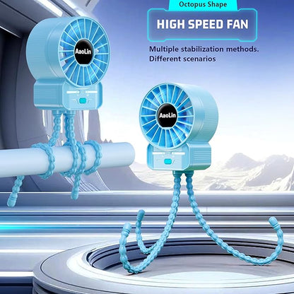 2 Pack Multifunctional Portable Stroller Fan 4 Speed 6600rpm High Speed Usb - Image 2