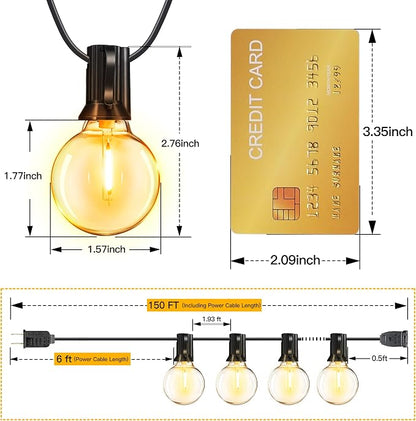 Ollny 150FT Outdoor String Lights, Waterproof Connectable Shatterproof Outside - Image 4