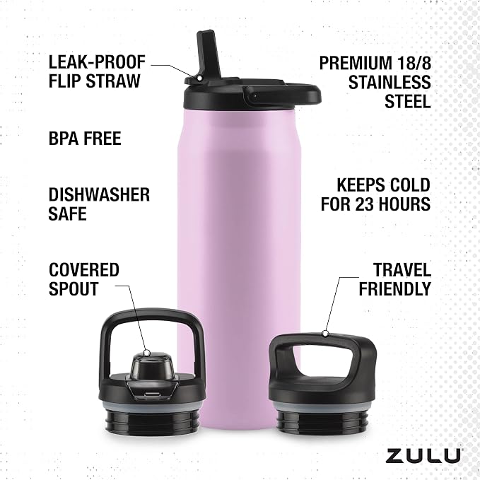 ZULU Base 32oz Stainless Steel Water Bottle - Image 4