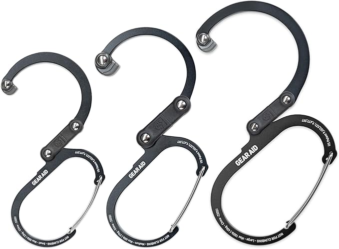 GEAR AID HEROCLIP 360° Swivel Carabiner Gear Clip and Hook by GEARAID