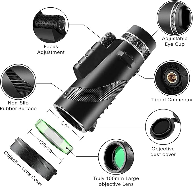 Monocular-Telescope 80x100 High Powered Monoculars High Definition - Image 2