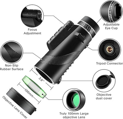 Monocular-Telescope 80x100 High Powered Monoculars High Definition - Image 2