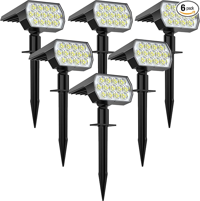 WELALO Solar Spot Lights Outdoor, Solar Landscape Spotlights, Solar Powered by WELALO