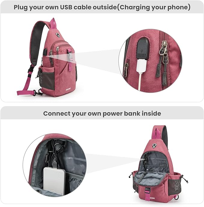 G4Free Canvas Sling Bag Crossbody Backpack - Image 4