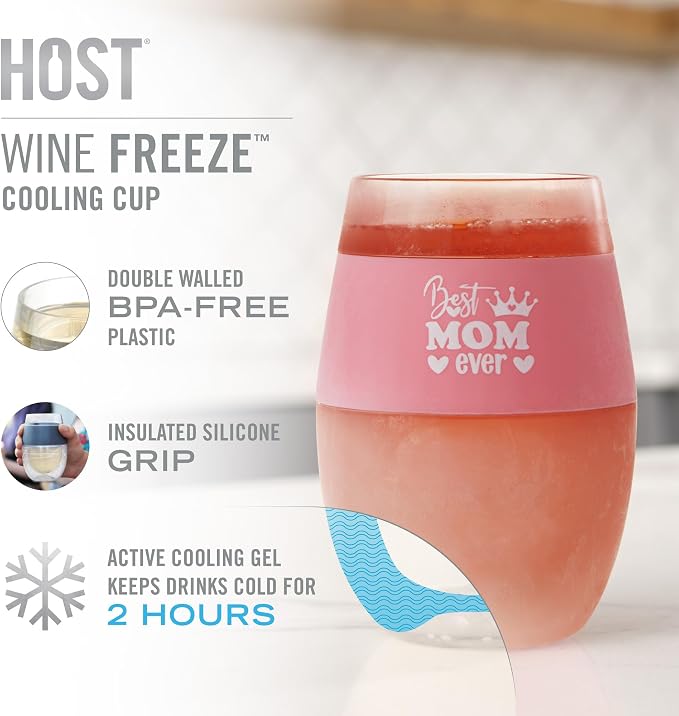 HOST Best Mom Ever Wine Freeze Cooling Cup - Image 2
