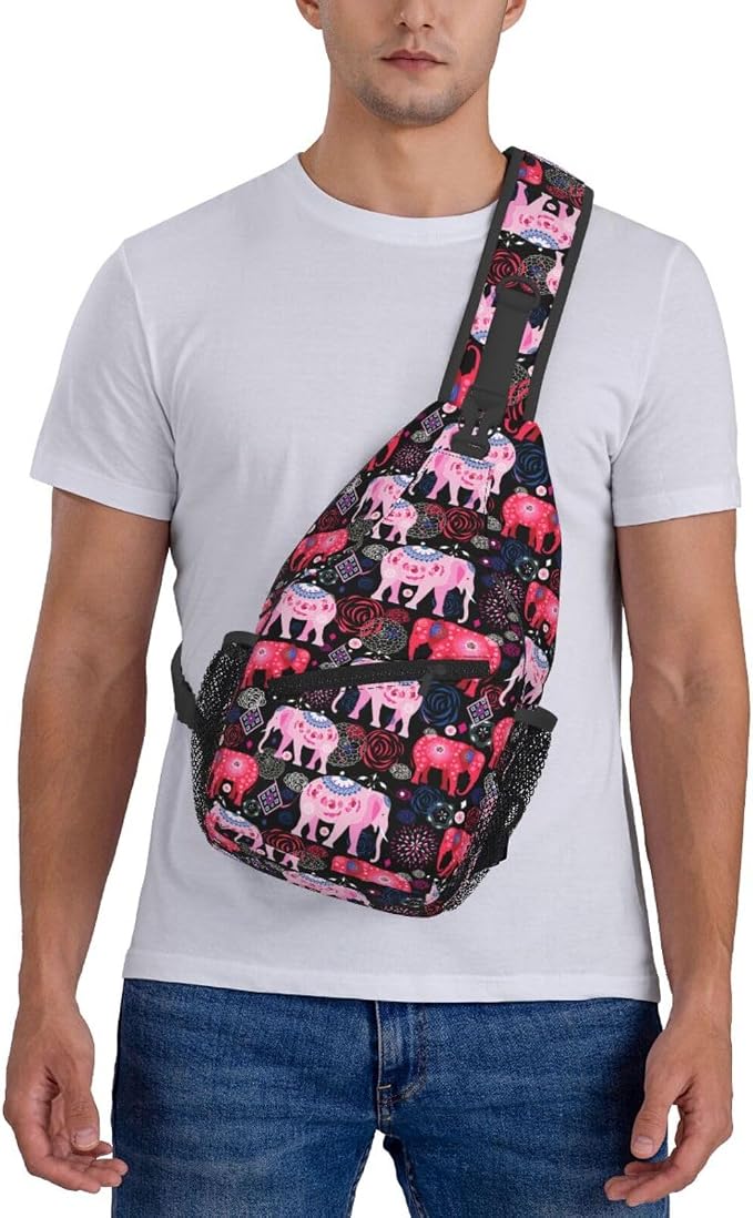 African Ethnic Elephant Sling Backpack - Image 7