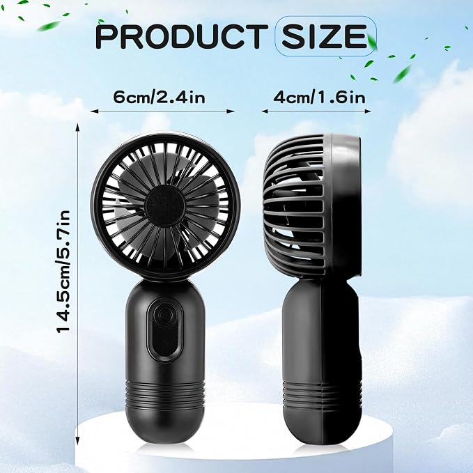 Rossesay 3 Pcs Mini Portable Fan Bulk Cute Handheld Lightweight Small Little - Image 2