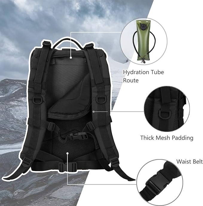 Hannibal Tactical MOLLE Assault Backpack, Tactical Backpack Military Army - Image 5