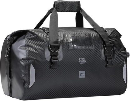 KEMIMOTO Waterproof Motorcycle Dry Bag – Duffle Tail Bag Soft Luggage, by kemimoto