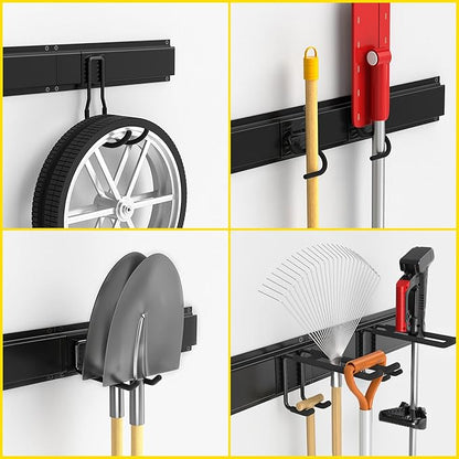 64" Ailadl Wall Mount Tool Storage Rack, Garage Tool Organizer Wall Mounted - Image 3