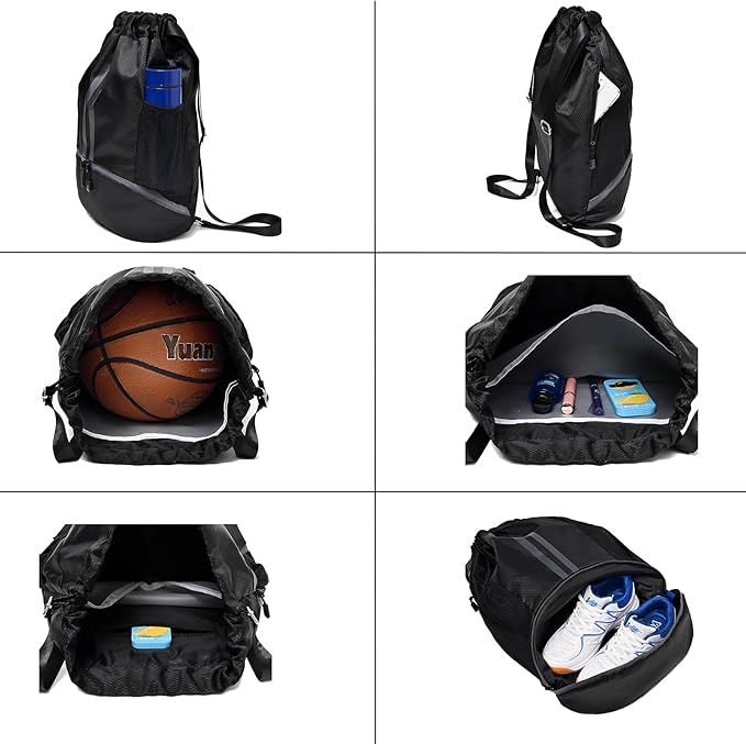 LOKAPEGY Drawstring Gym Bag for Men, Waterproof Drawstring Backpack for Women - Image 5