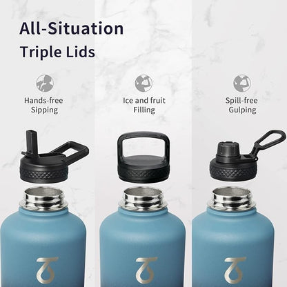 Trebo Water Bottle 64oz with Paracord Handle, Half Gallon Large Vacuum Triple - Image 3
