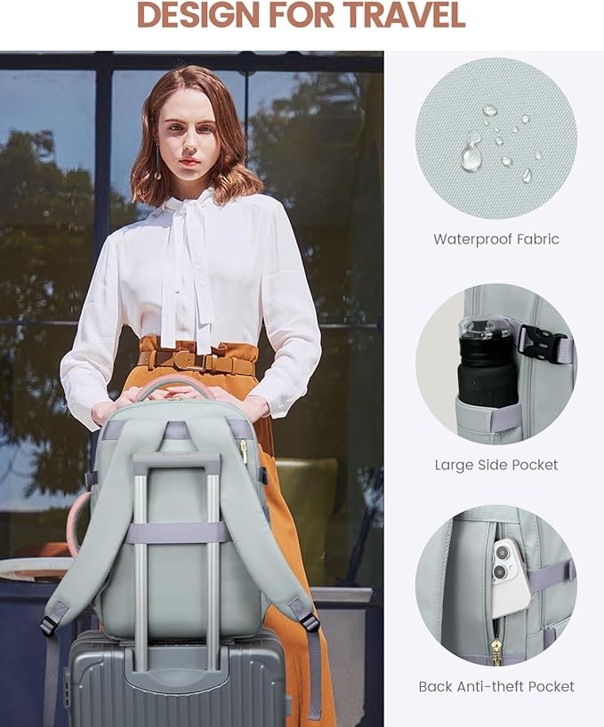LOVEVOOK 50L Travel Backpack for Women Flight Approved, Carry on Backpack for - Image 6