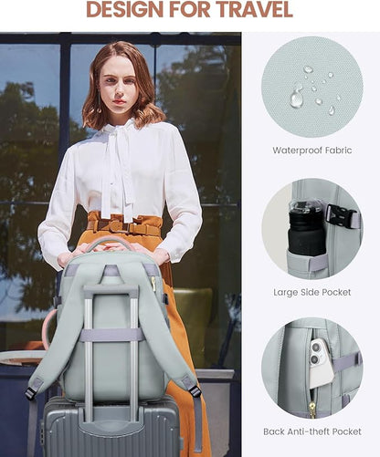 LOVEVOOK 50L Travel Backpack for Women Flight Approved, Carry on Backpack for - Image 6