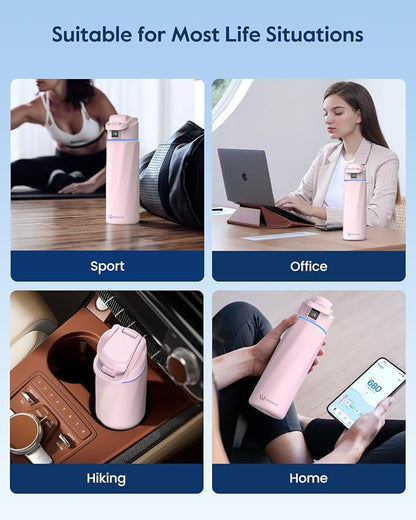 BOOST Smart Water Bottle that Reminds You to Drink, 24oz BPA-Free Stainless - Image 7