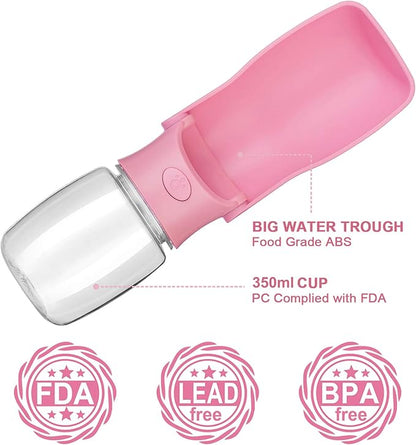 Portable Dog Water Bottle, Foldable Dog Water Bottle Leak Proof Dispenser - Image 2