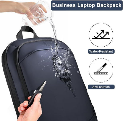 Business Backpack 17 Inch Slim Expandable Waterproof Travel Laptop Backpacks - Image 5