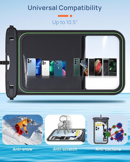 Lanhiem 10.5" Large Floating IP68 Waterproof Phone Pouch, Universal IPX8 Dry - Image 7