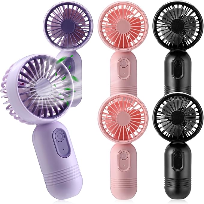 Rossesay 6 Pcs Mini Portable Fan Bulk Cute Handheld Lightweight Small Little by Rossesay