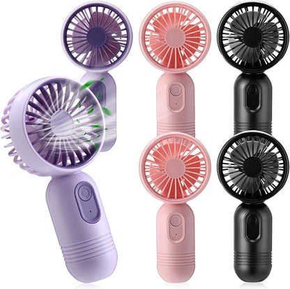 Rossesay 6 Pcs Mini Portable Fan Bulk Cute Handheld Lightweight Small Little by Rossesay