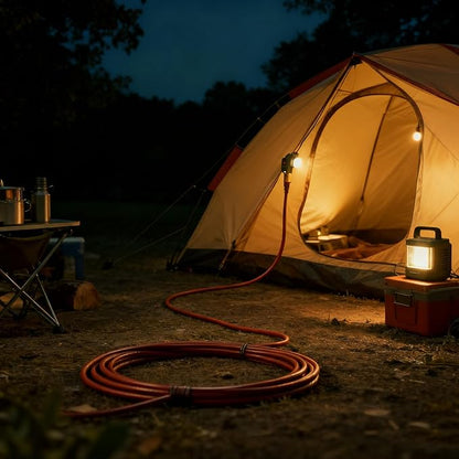 12FT Brown Outdoor Extension Cord-16/3 SJTW Durable Extension Cord - Image 9