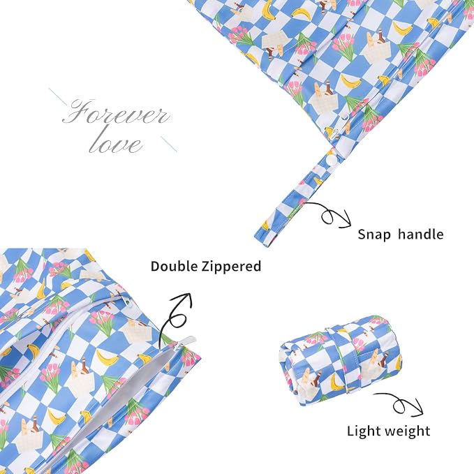ALVABABY 2pcs Waterproof Wet Dry Bags, Reusable - Image 2