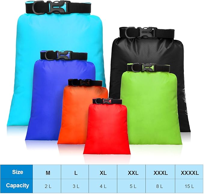 Shappy 6/12 Pcs Waterproof Dry Bags, Lightweight Outdoor Waterproof Dry Stuff - Image 2